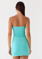 Lindie Strapless Mini Dress - Pale Aqua